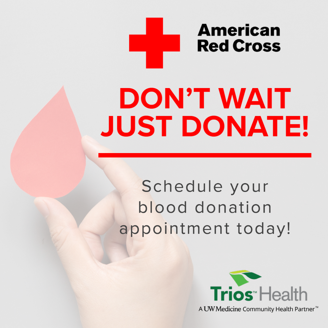 Trios Health Partnering with American Red Cross to Host Blood Drive 